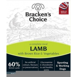 Brackens Choice Working Dog Trays - Lamb And Brown Rice & Veg 395g